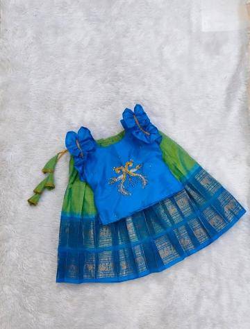 NEW LAUNCING KIDS LEHENGA CHOLI silk Children clothing wholesale in Kolkata